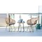 Manhattan Comfort Antibes 1.0 Steel Rattan 3-Piece Patio Conversation Set with Cushions in Grey OD-CV010-GY - alternate 9